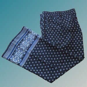Black and Blue Palazzo Style Loose Fit Cotton Pants......325